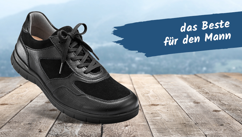 Sportliche, robuste Stiefelette aus wetterfestem, lgegerbtem ko-Nubukleder.