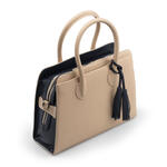 Handtasche - beige blau